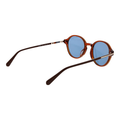 Gant Men’s Sunglasses – Brown Round Frame, Blue Lenses