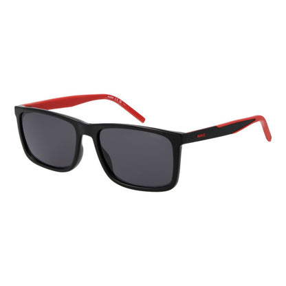 Hugo Boss Men’s Sunglasses – Black Rectangle Frame, Grey Lenses