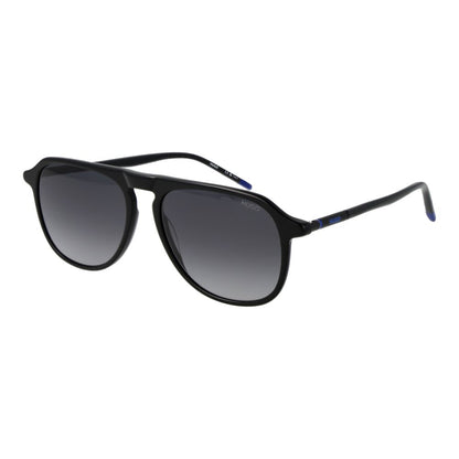 Hugo Boss Men's Sunglasses – Black Aviator Frame, Grey Gradient Lenses