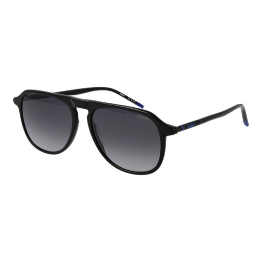 Hugo Boss Men's Sunglasses – Black Aviator Frame, Grey Gradient Lenses