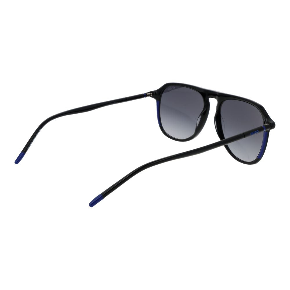 Hugo Boss Men's Sunglasses – Black Aviator Frame, Grey Gradient Lenses