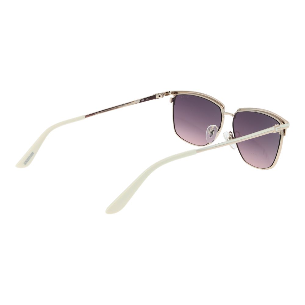 Guess Women’s Sunglasses – White Browline Frame, Pink Gradient Lenses