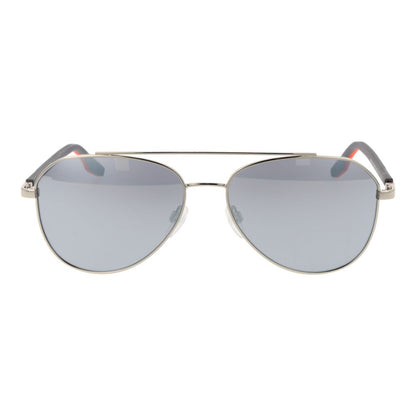 Converse Unisex Sunglasses – Silver Aviator Frame with Mirrored Grey Lenses