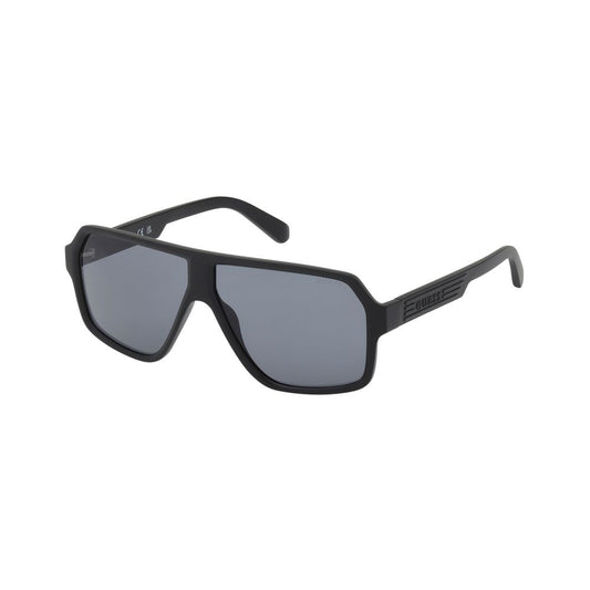 Guess Men’s Sunglasses – Black Full-Rim Frame, Grey Lenses