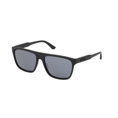 Guess Men’s Sunglasses – Black Rectangle Frame, Black Lenses