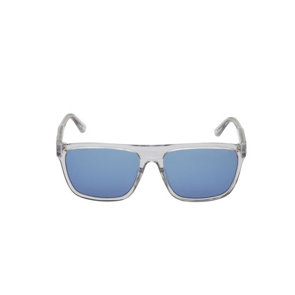 Guess Men’s Sunglasses – Grey Full-Rim Frame, Blue Lenses