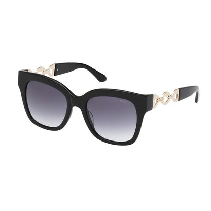Guess Women’s Sunglasses – Black Resin Frame, Grey Lenses