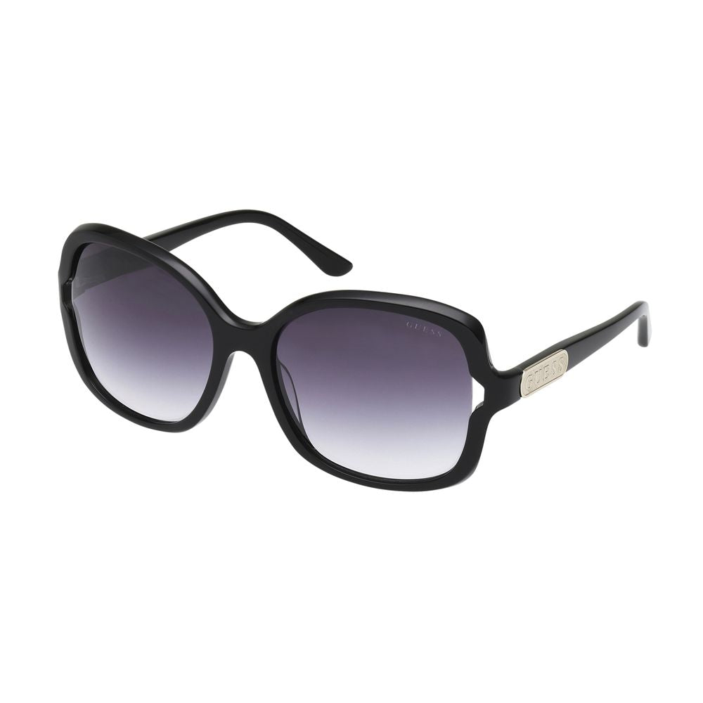 Guess Women’s Sunglasses – Black Resin Frame, Grey Lenses