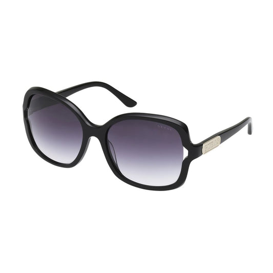 Guess Women’s Sunglasses – Black Resin Frame, Grey Lenses