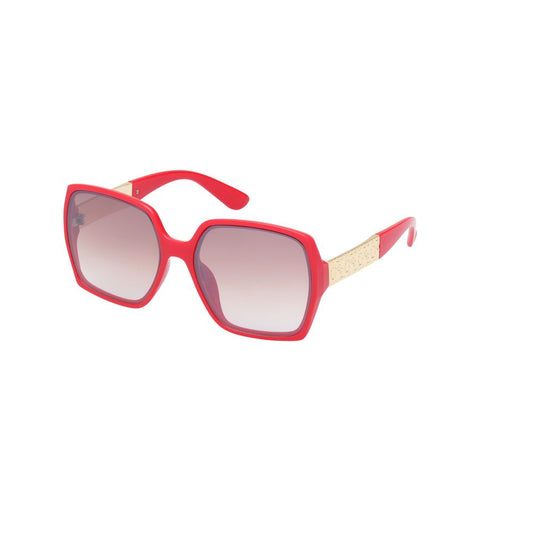 Guess Women’s Sunglasses – Red Full-Rim Frame, Brown Lenses