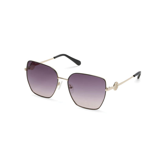 Guess Women’s Sunglasses – Golden Metal Frame, Purple Lenses