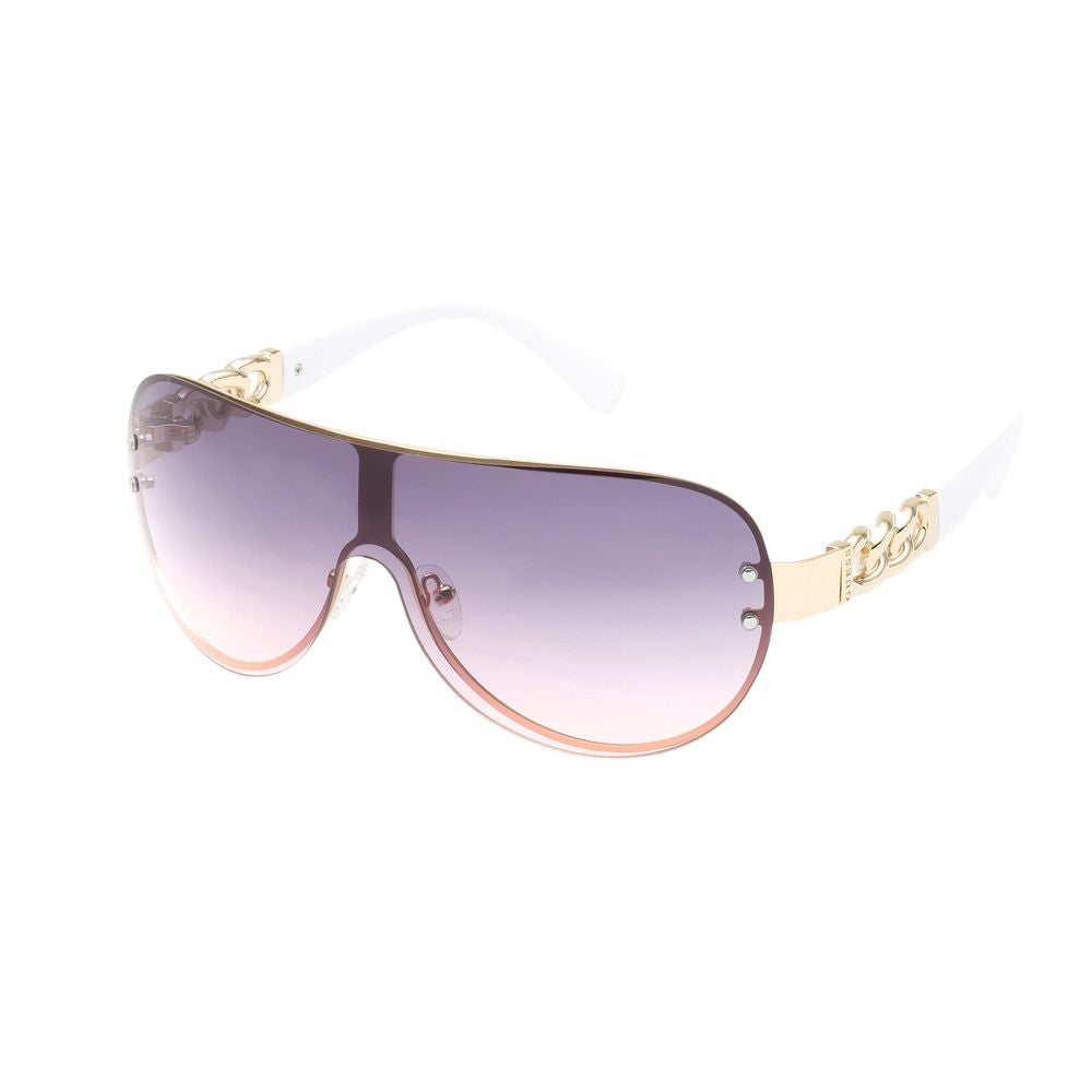 Guess Women’s Sunglasses – Golden Metal Frame, Purple Lenses