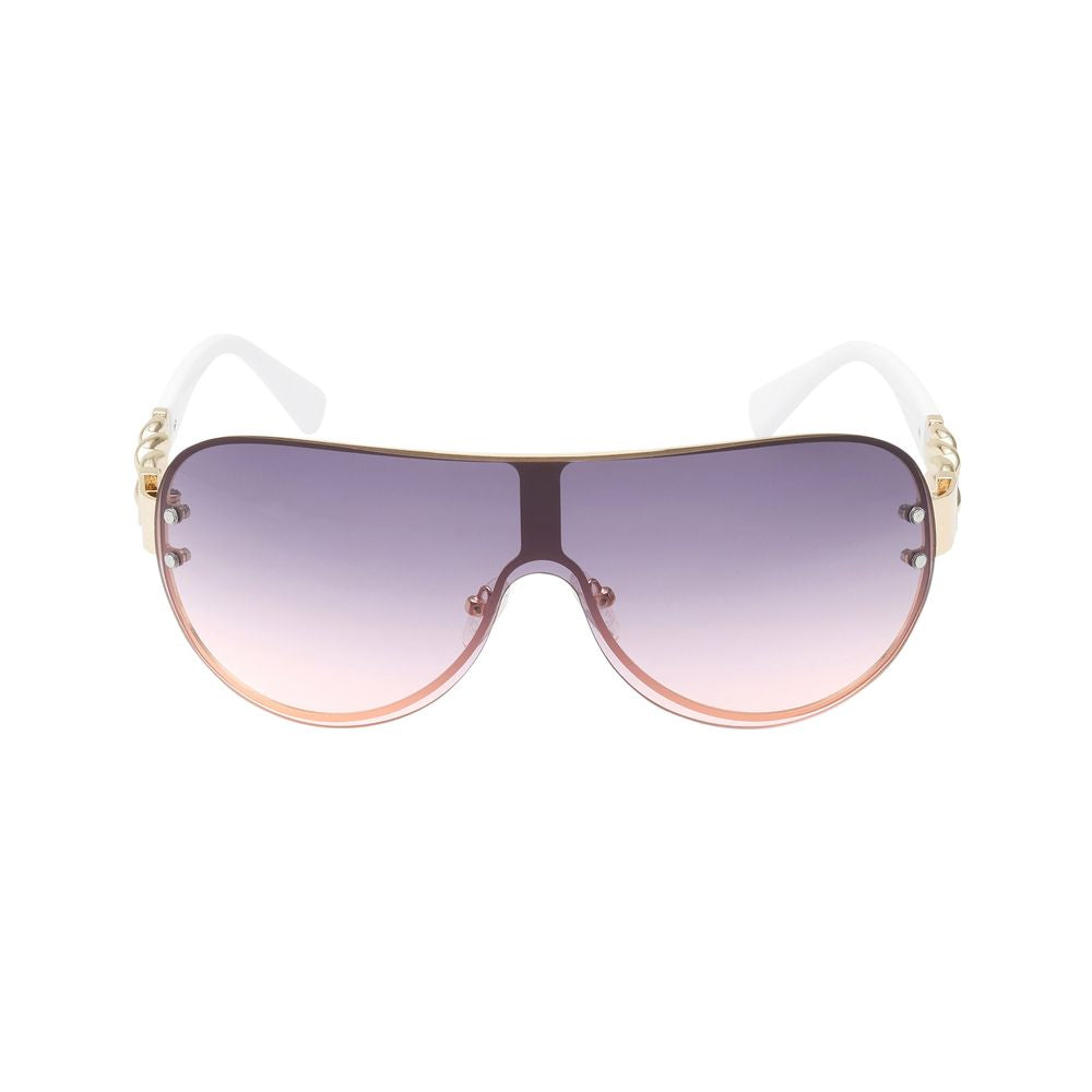 Guess Women’s Sunglasses – Golden Metal Frame, Purple Lenses