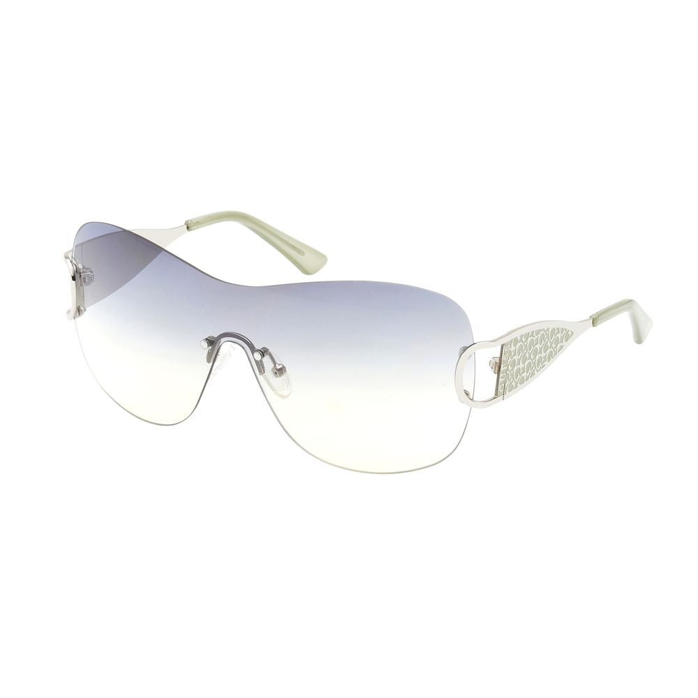 Guess Women’s Sunglasses – Grey Metal Frame, Green Lenses
