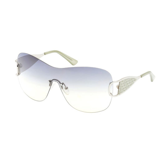Guess Women’s Sunglasses – Grey Metal Frame, Green Lenses