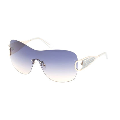 Guess Women’s Sunglasses – Golden Metal Frame, Blue Lenses