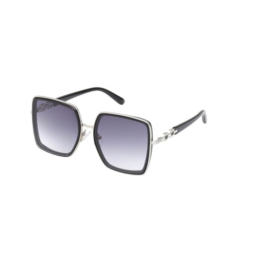 Guess Women’s Sunglasses – Black Metal Frame, Blue Lenses