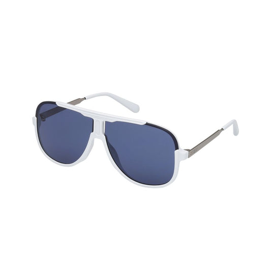Guess Men’s Sunglasses - White Frame, Blue Lenses