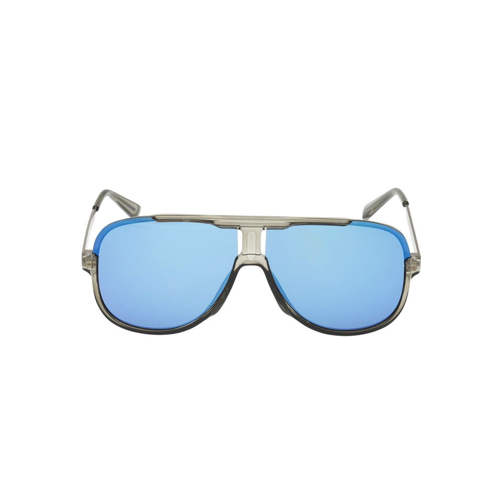 Guess Men’s Sunglasses – Blue Full-Rim Frame, Mirrored Lenses