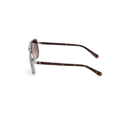 Guess Men’s Sunglasses – Grey Metal Frame, Brown Lenses