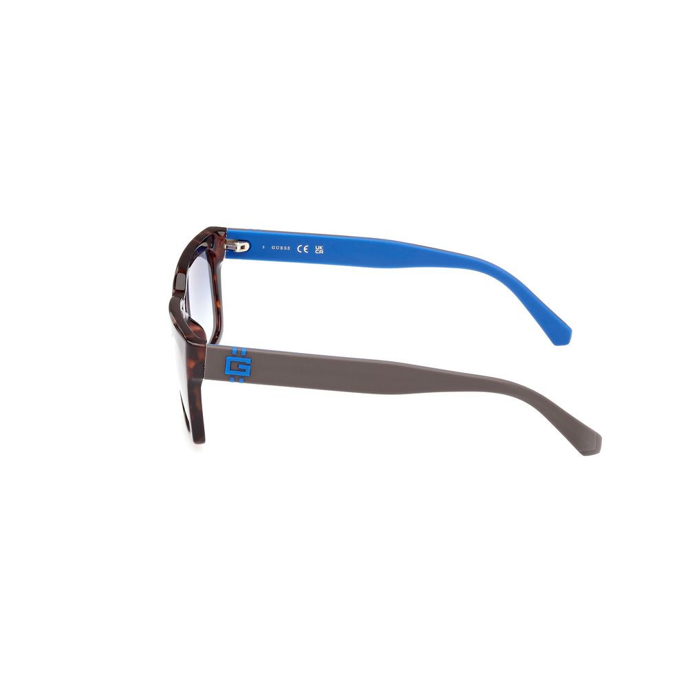 Guess Men’s Sunglasses – Brown Full-Rim Frame, Grey Lenses
