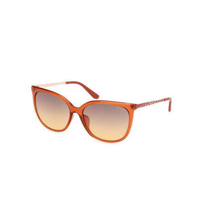 Guess Women’s Sunglasses – Orange Full-Rim Frame, Brown Lenses