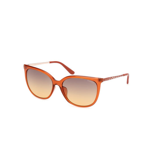 Guess Women’s Sunglasses – Orange Full-Rim Frame, Brown Lenses