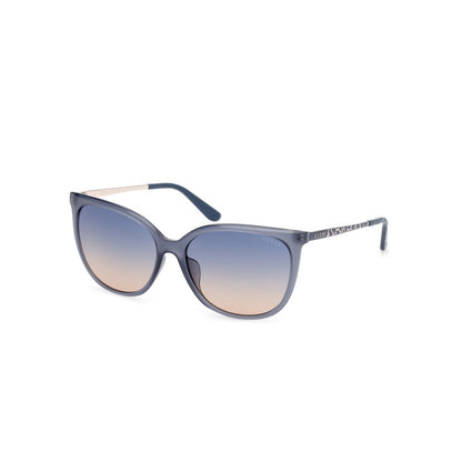 Guess Women’s Sunglasses – Blue Full-Rim Frame, Multicoloured Lenses
