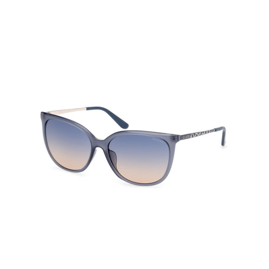 Guess Women’s Sunglasses – Blue Full-Rim Frame, Multicoloured Lenses