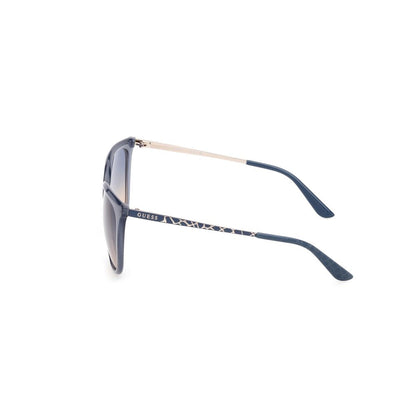 Guess Women’s Sunglasses – Blue Full-Rim Frame, Multicoloured Lenses