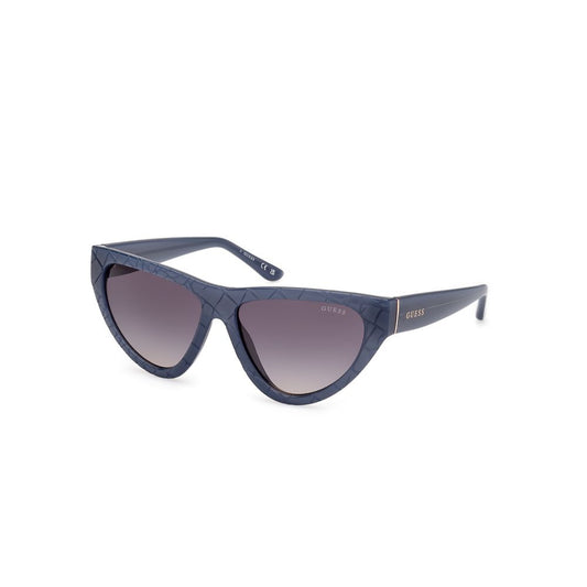 Guess Women’s Sunglasses – Blue Resin Frame, Purple Lenses