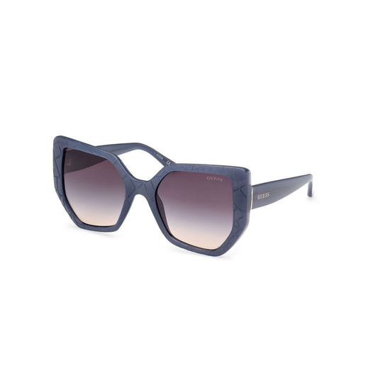 Guess Women’s Sunglasses – Blue Full-Rim Frame, Grey Lenses