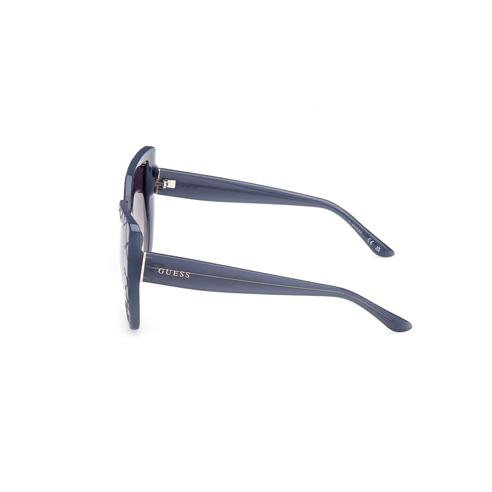 Guess Women’s Sunglasses – Blue Full-Rim Frame, Grey Lenses