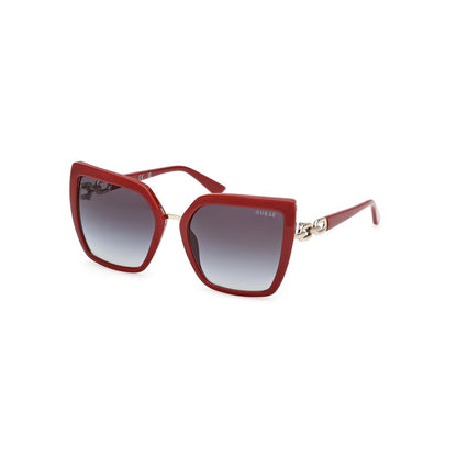Guess Women’s Sunglasses – Red Oversized Frame, Grey Lenses