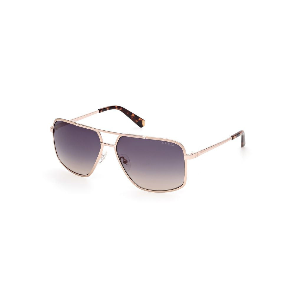 Guess Men’s Gold Metal Sunglasses – Blue Lenses