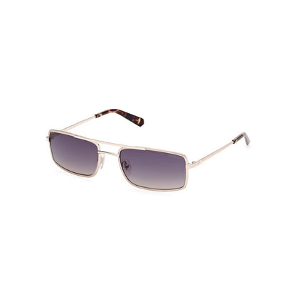Guess Men’s Sunglasses – Gold Metal Frame, Blue Lenses
