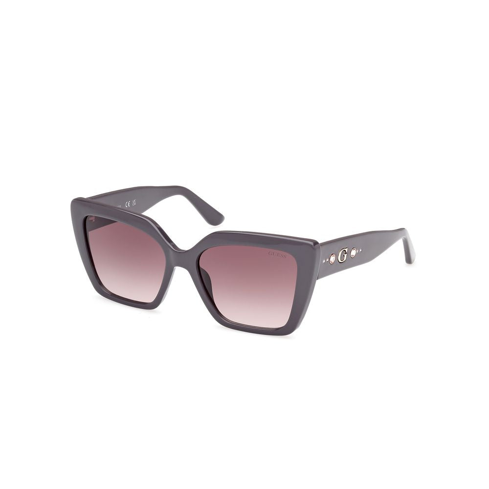 Guess Women’s Sunglasses – Grey Full-Rim Frame, Brown Lenses