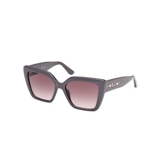 Guess Women’s Sunglasses – Grey Full-Rim Frame, Brown Lenses
