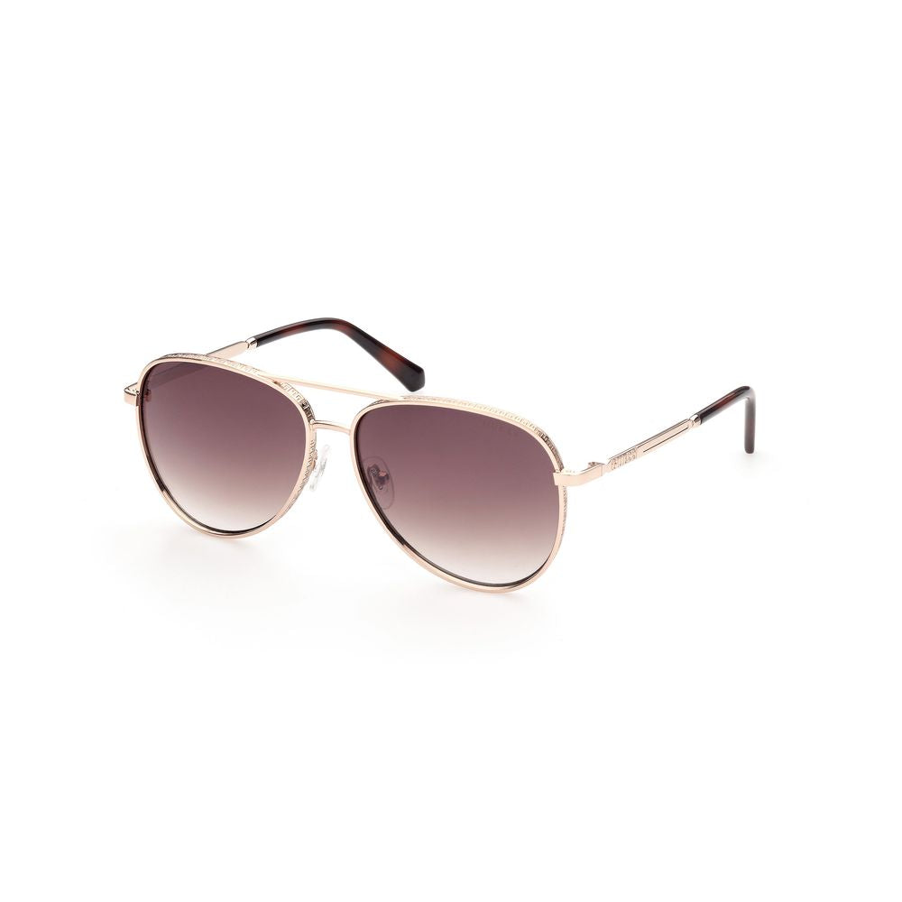 Guess Men’s Sunglasses – Golden Metal Frame, Grey Lenses