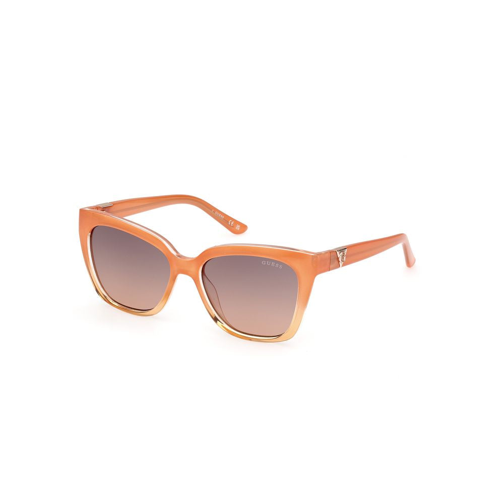 Guess Women’s Sunglasses – Orange Full-Rim Frame, Brown Lenses