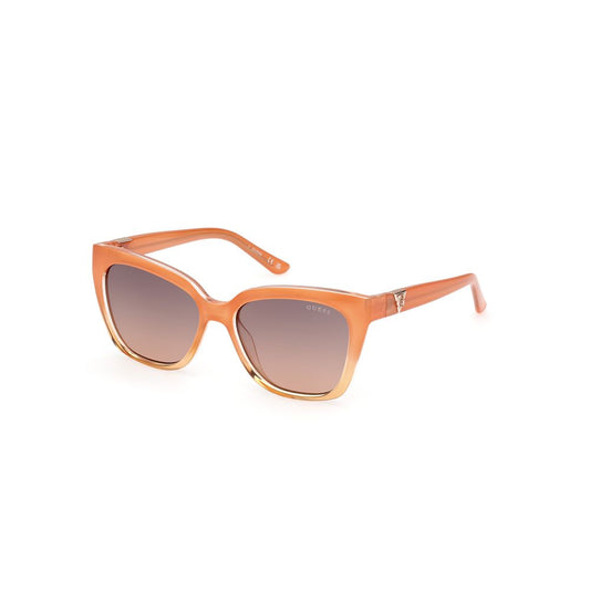 Guess Women’s Sunglasses – Orange Full-Rim Frame, Brown Lenses