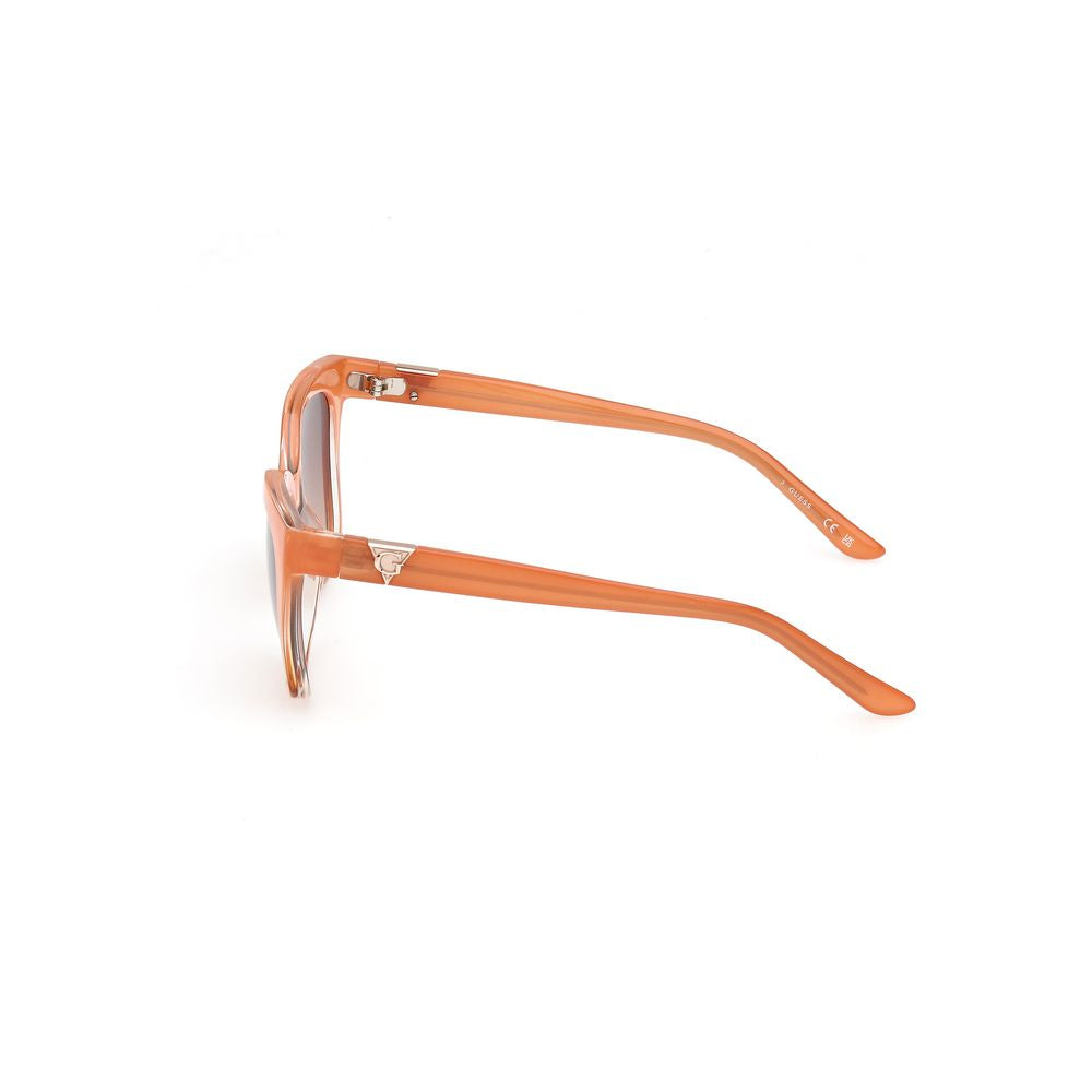 Guess Women’s Sunglasses – Orange Full-Rim Frame, Brown Lenses