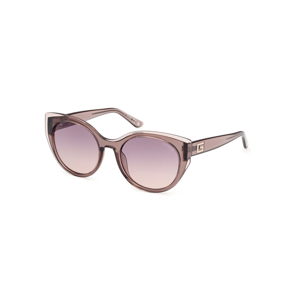 Guess Women’s Sunglasses – Beige Full-Rim Frame, Brown Lenses