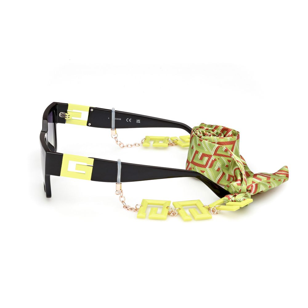 Guess Unisex Sunglasses – Yellow Resin Frame, Grey Lenses