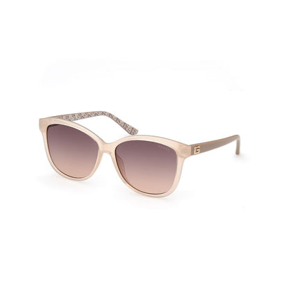 Guess Women’s Sunglasses – Beige Full-Rim Frame, Brown Lenses