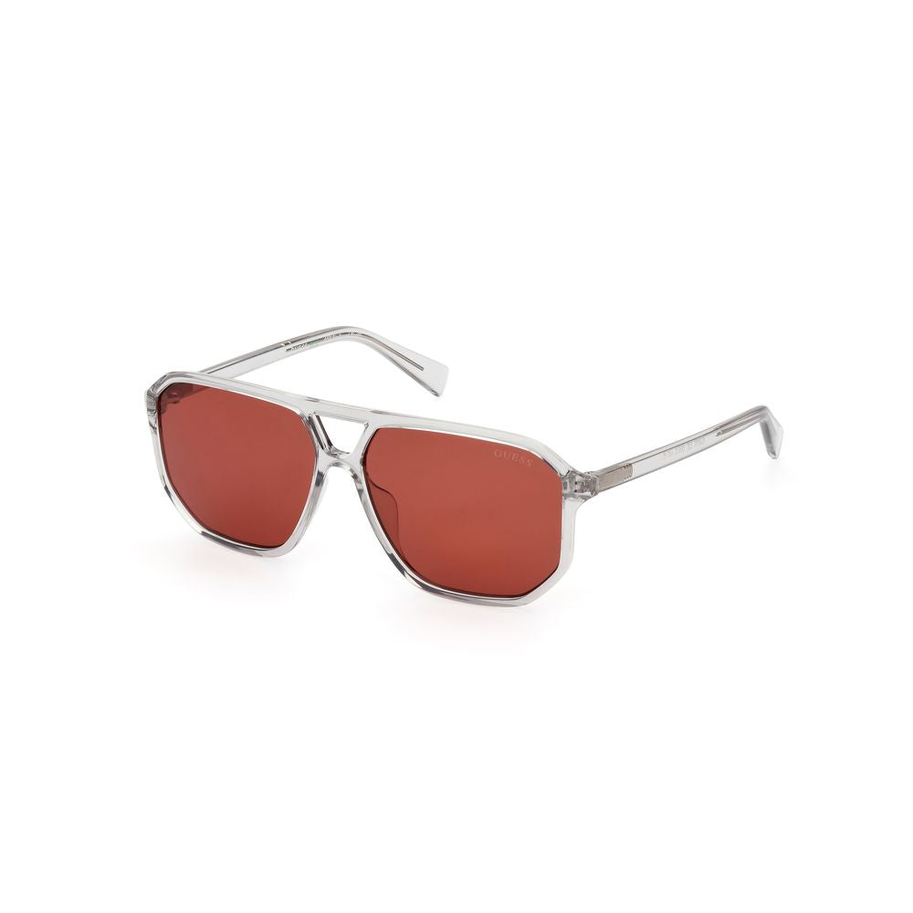 Guess Unisex Sunglasses – Grey Resin Frame, Dark Lenses