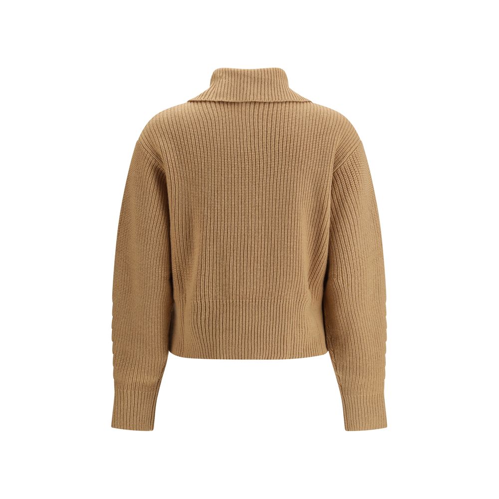 Max Mara Brown Wool Sweatshirt - Nadar Sweater
