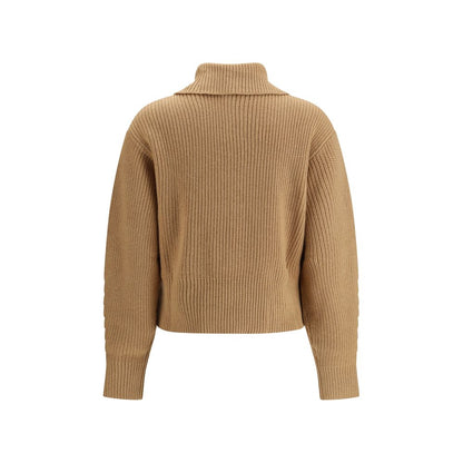 Max Mara Brown Wool Sweatshirt - Nadar Sweater
