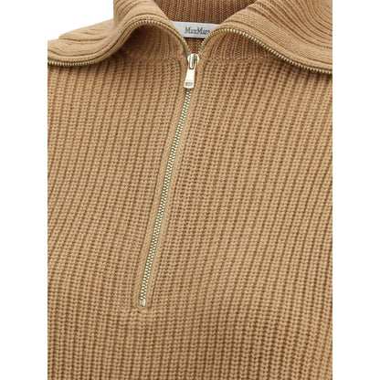 Max Mara Brown Wool Sweatshirt - Nadar Sweater