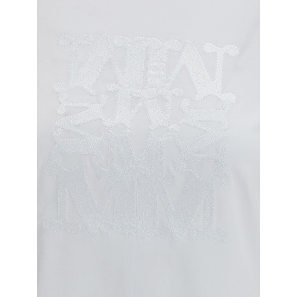 Max Mara White Cotton T-Shirt: Timeless Elegance for Every Wardrobe